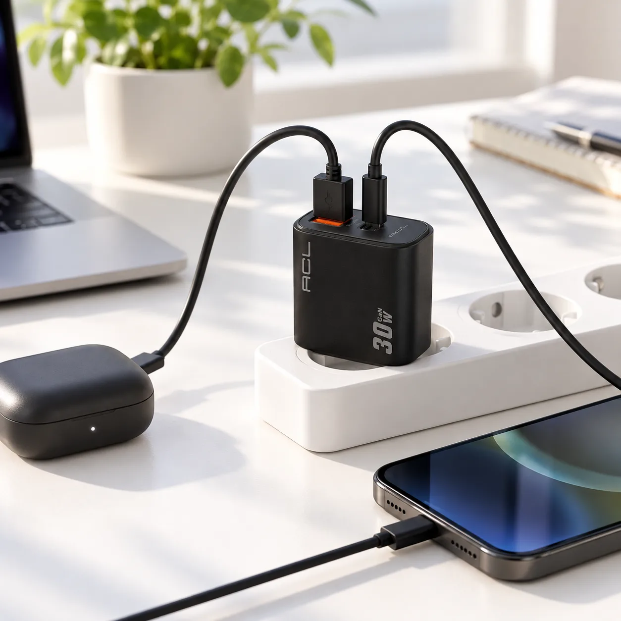 AC-126 A+C 30W Hızlı Şarj Adaptörü 4