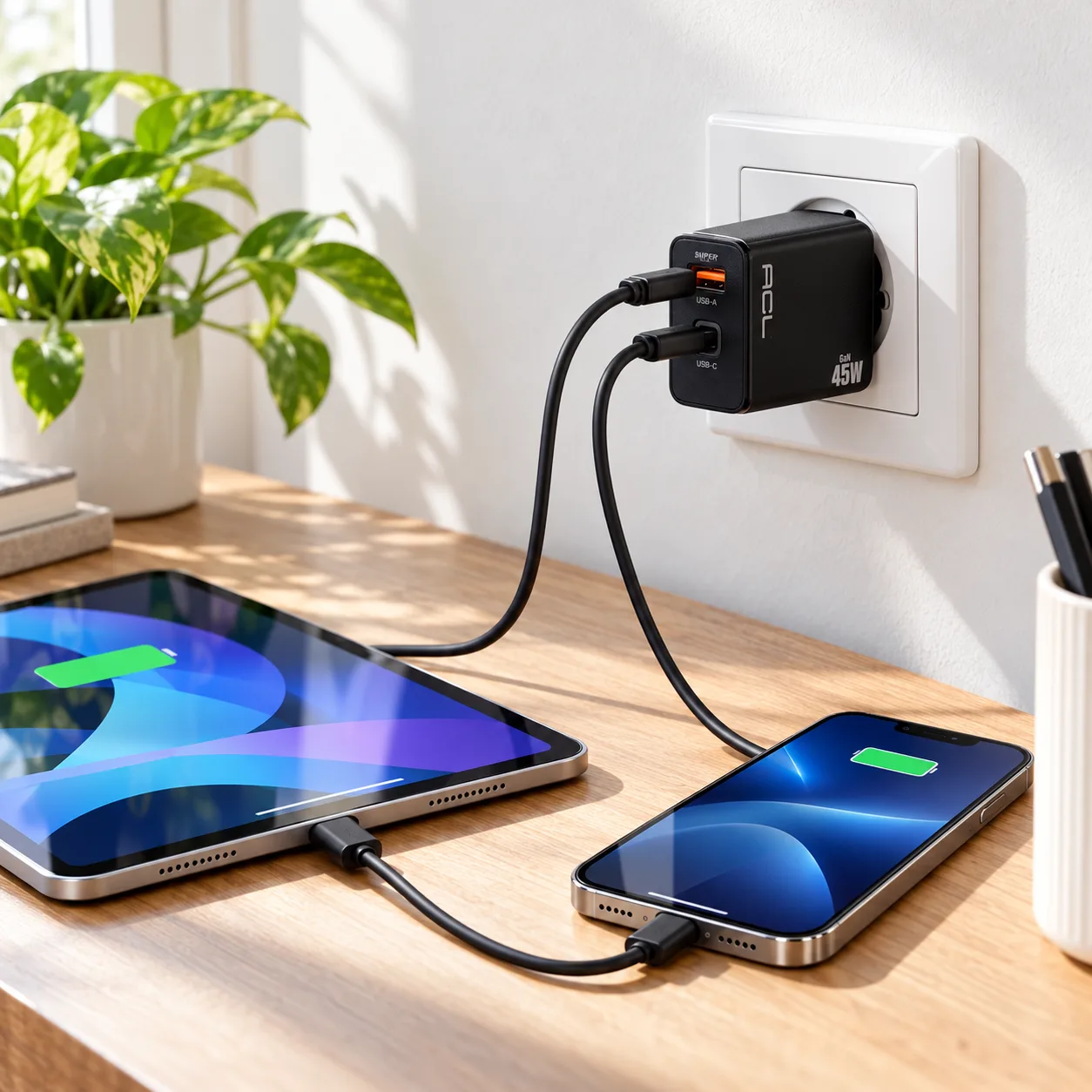 AC-127 A+C 45W Hızlı Şarj Adaptörü 4