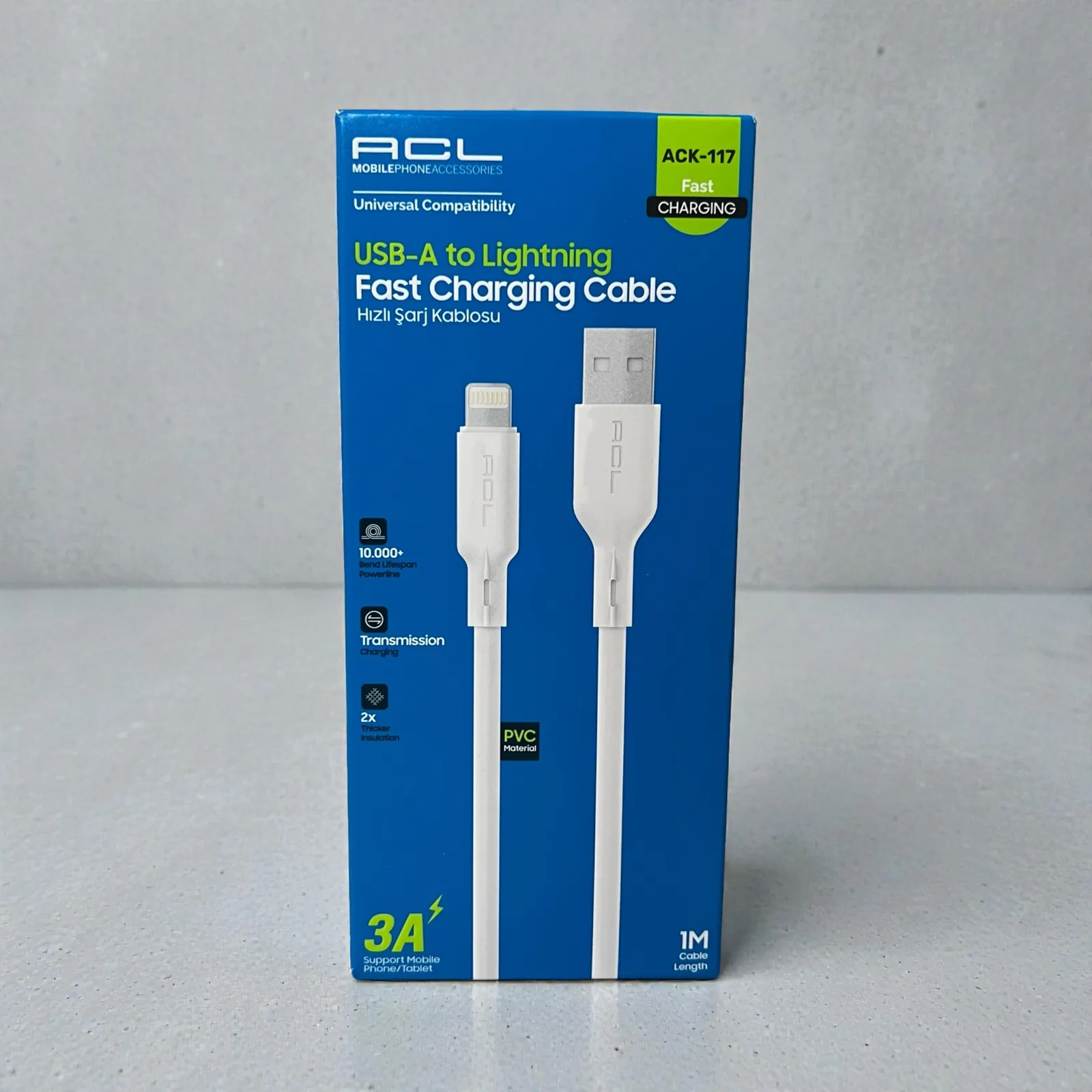 ACK-117 USB-A to Lightning Kablo