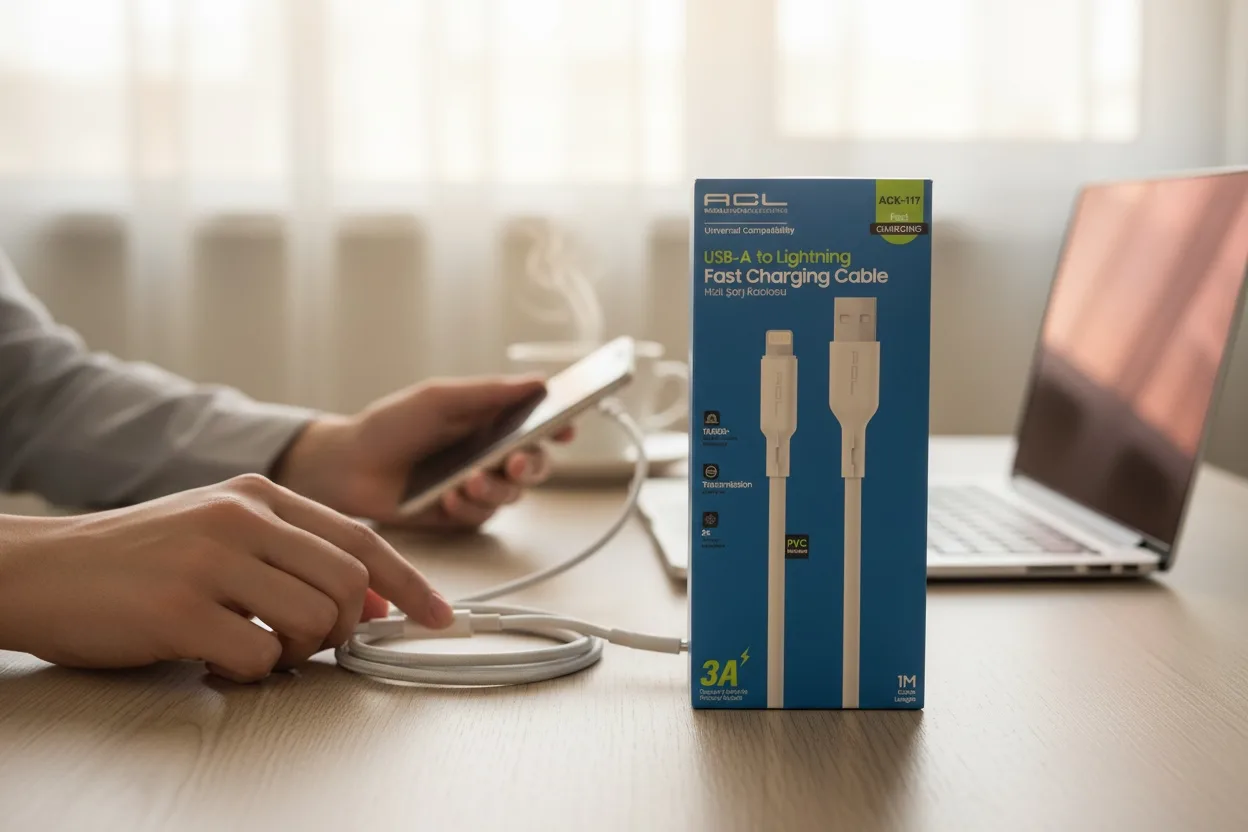 ACK-117 USB-A to Lightning Kablo 2