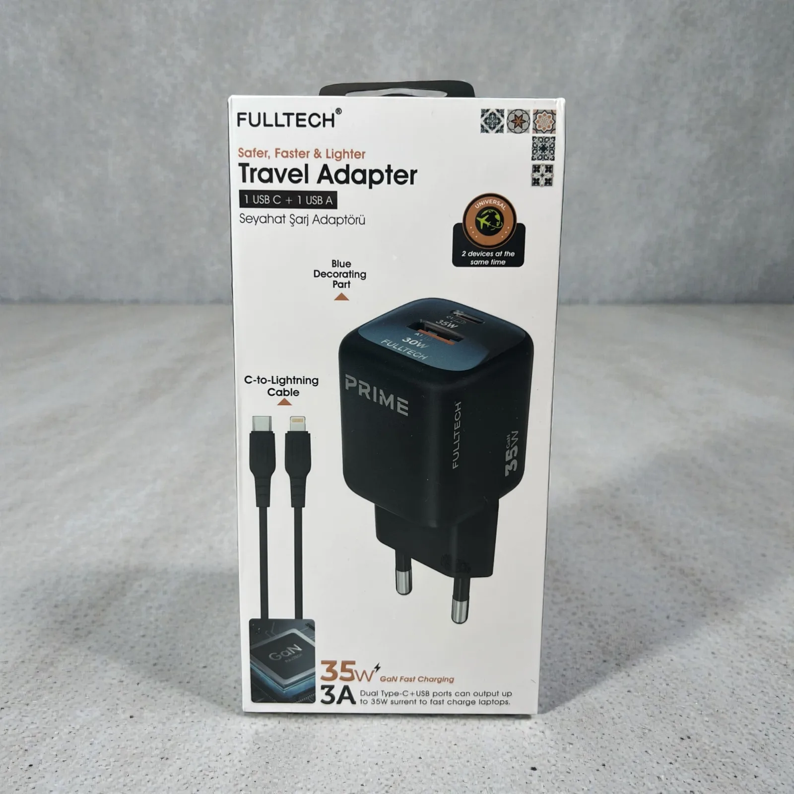 Fulltech Prime 35W GaN Şarj Adaptörü 2