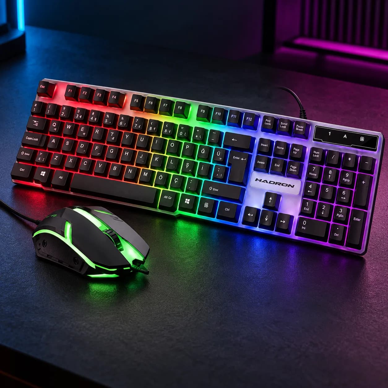 Hadron H837Q RGB Gaming Klavye ve Mouse Seti