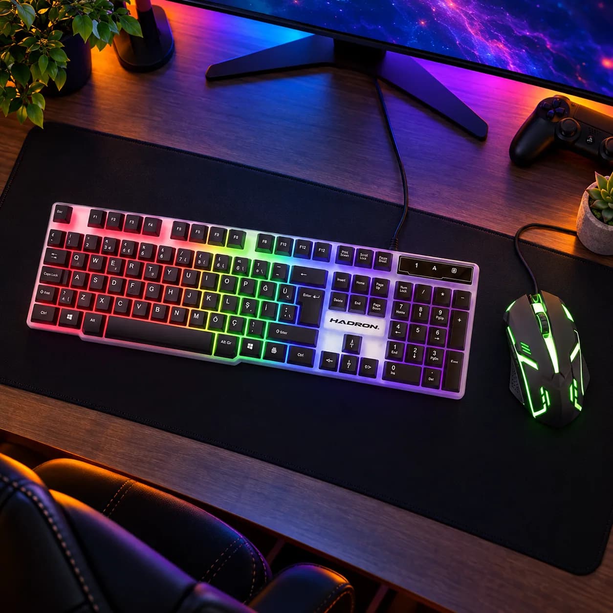 Hadron H837Q RGB Gaming Klavye ve Mouse Seti 4
