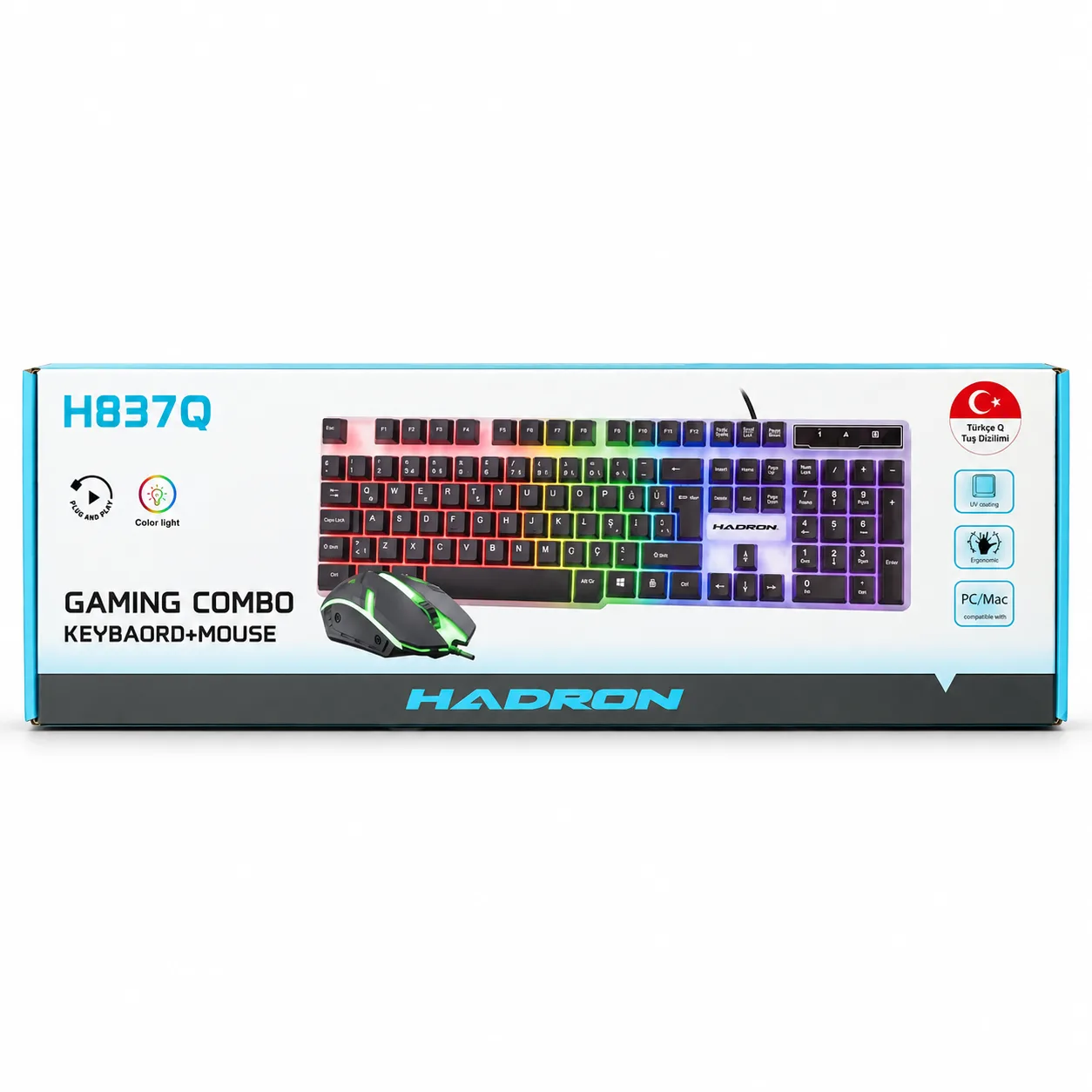 Hadron H837Q RGB Gaming Klavye ve Mouse Seti 5