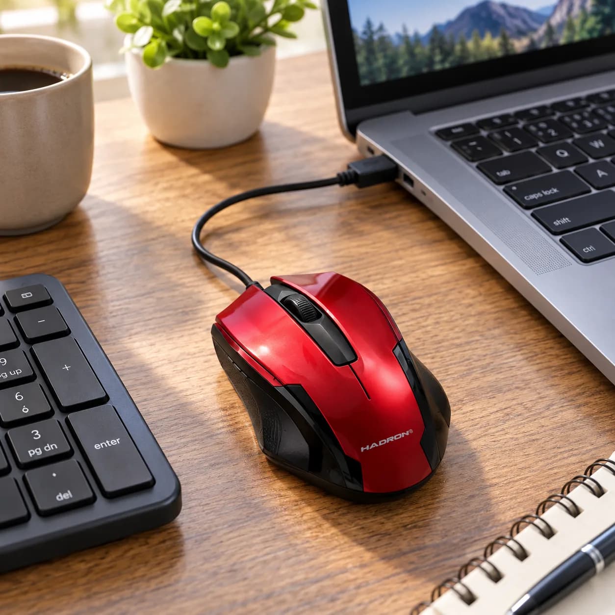 Hadron HDX3254 Kablolu Mouse - Kırmızı 4
