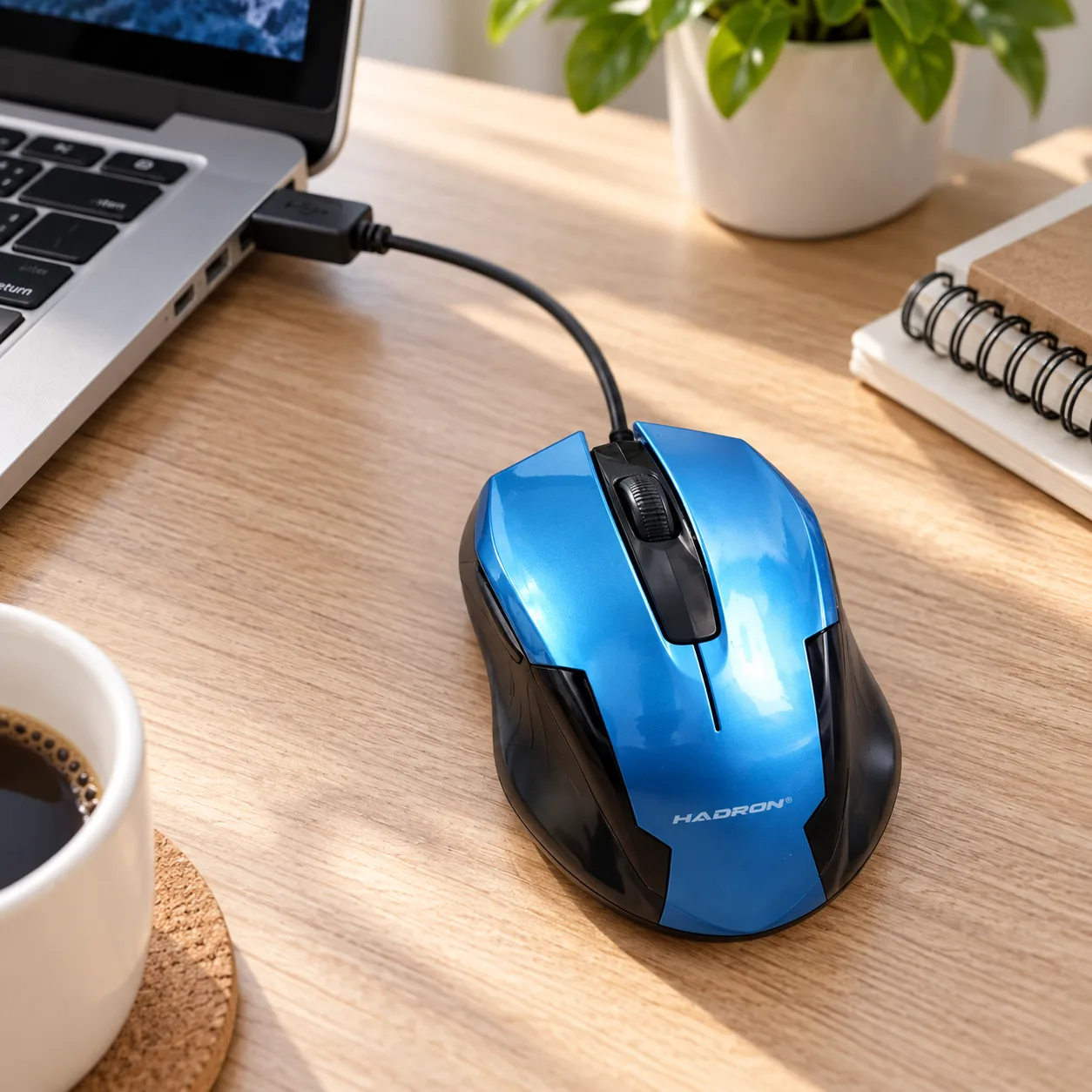 Hadron HDX3254 Kablolu Mouse - Mavi 3