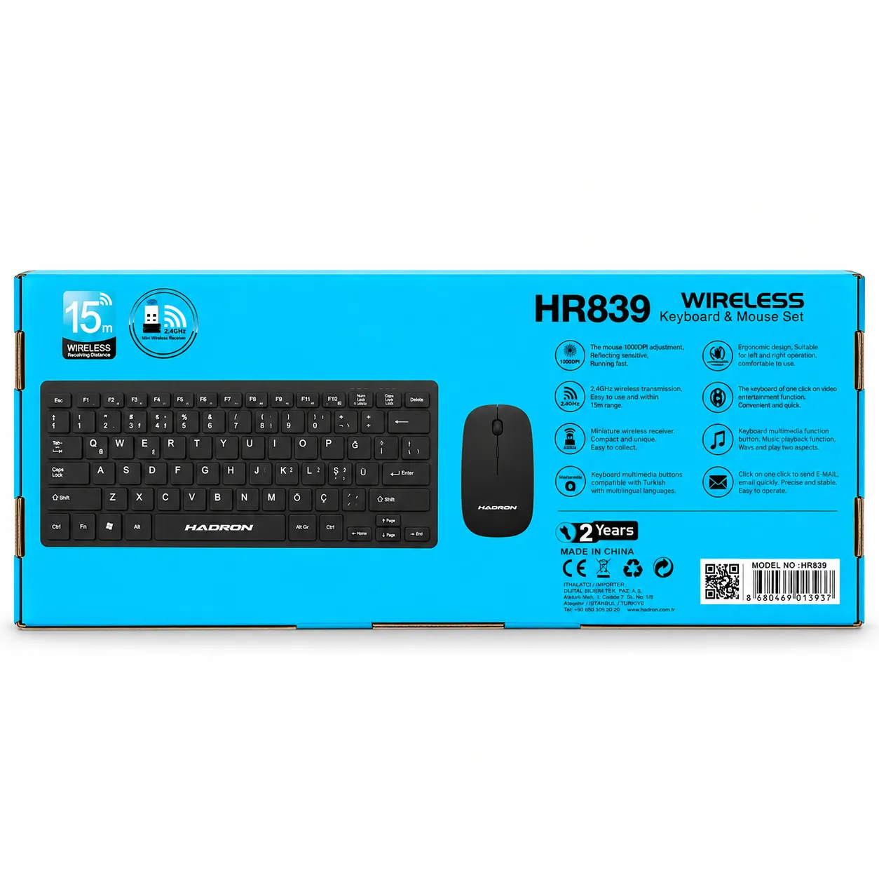 Hadron HR839 Kablosuz Klavye ve Mouse Seti 5