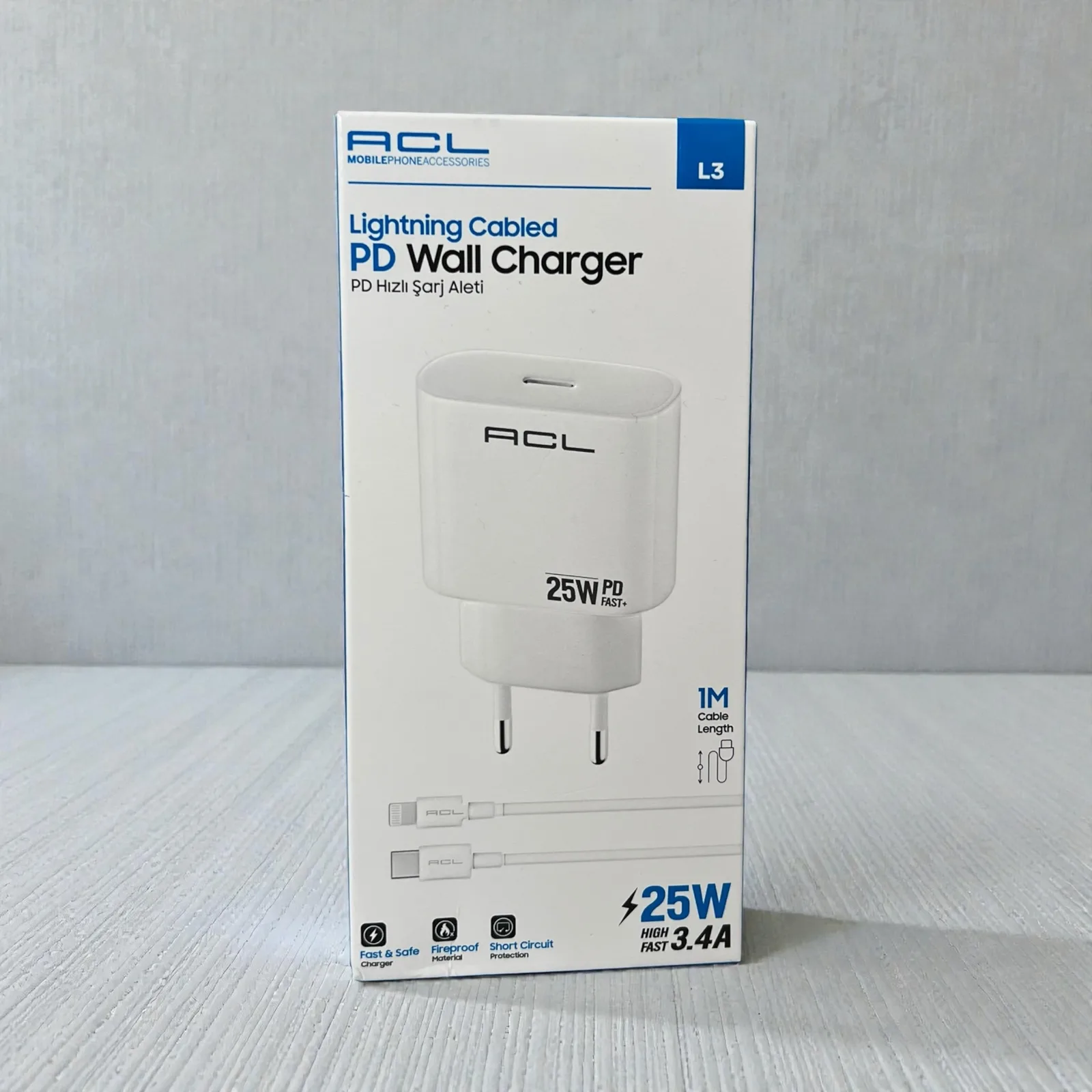 L3 25W PD Şarj Adaptörü + Lightning Kablo 2