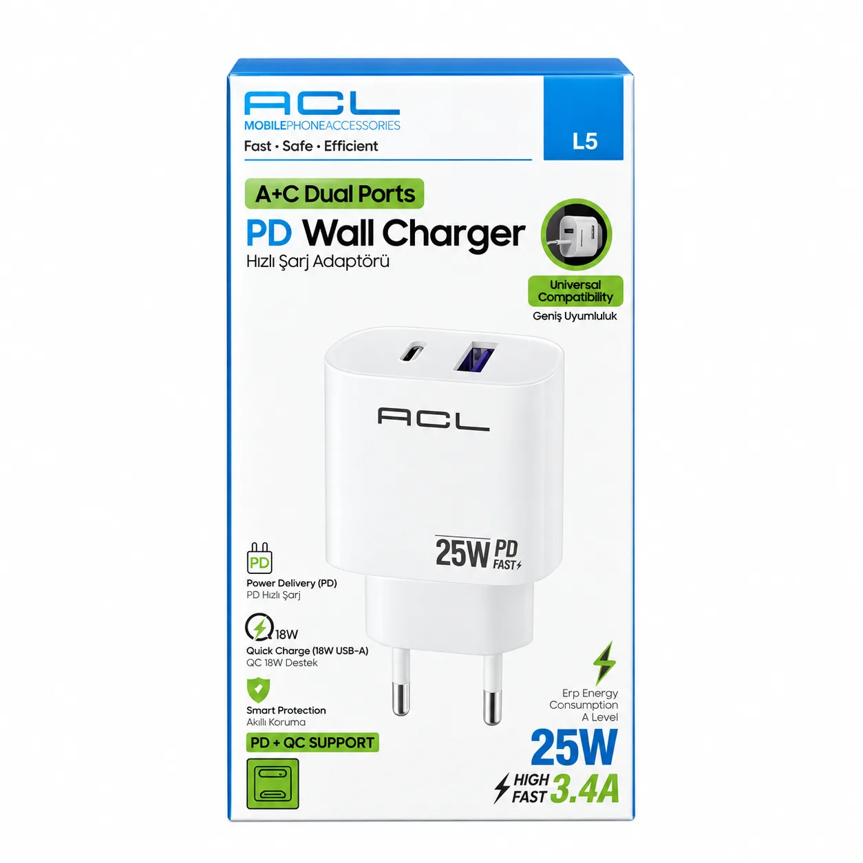 L5 A+C 25W Şarj Başlığı 5