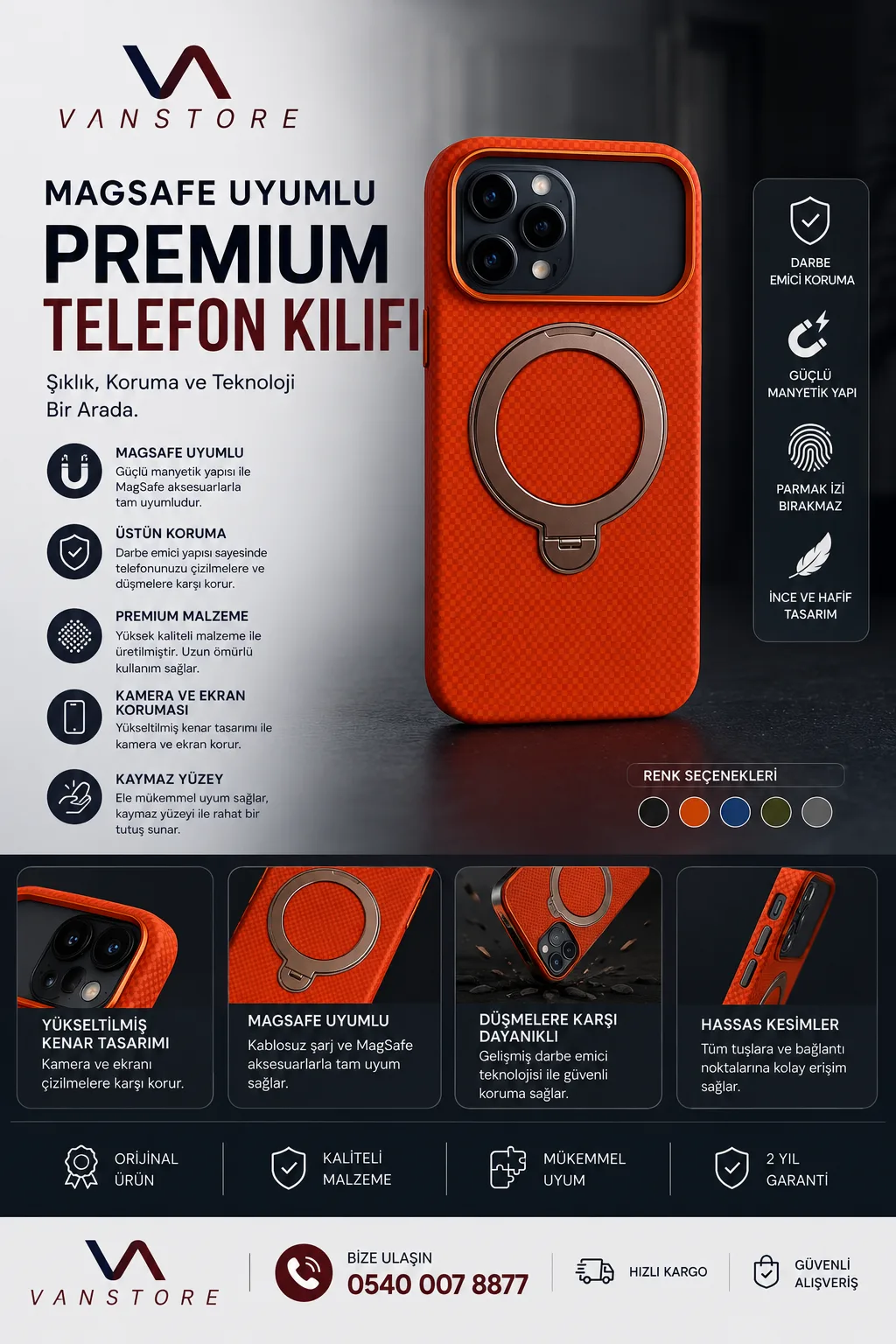 17 Pro Max MagSafe Standlı Kılıf 1