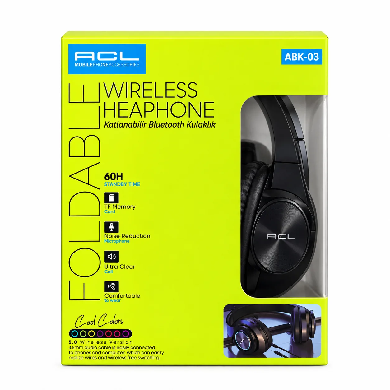 ACL ABK-03 Bluetooth Kulaklık - Siyah 5