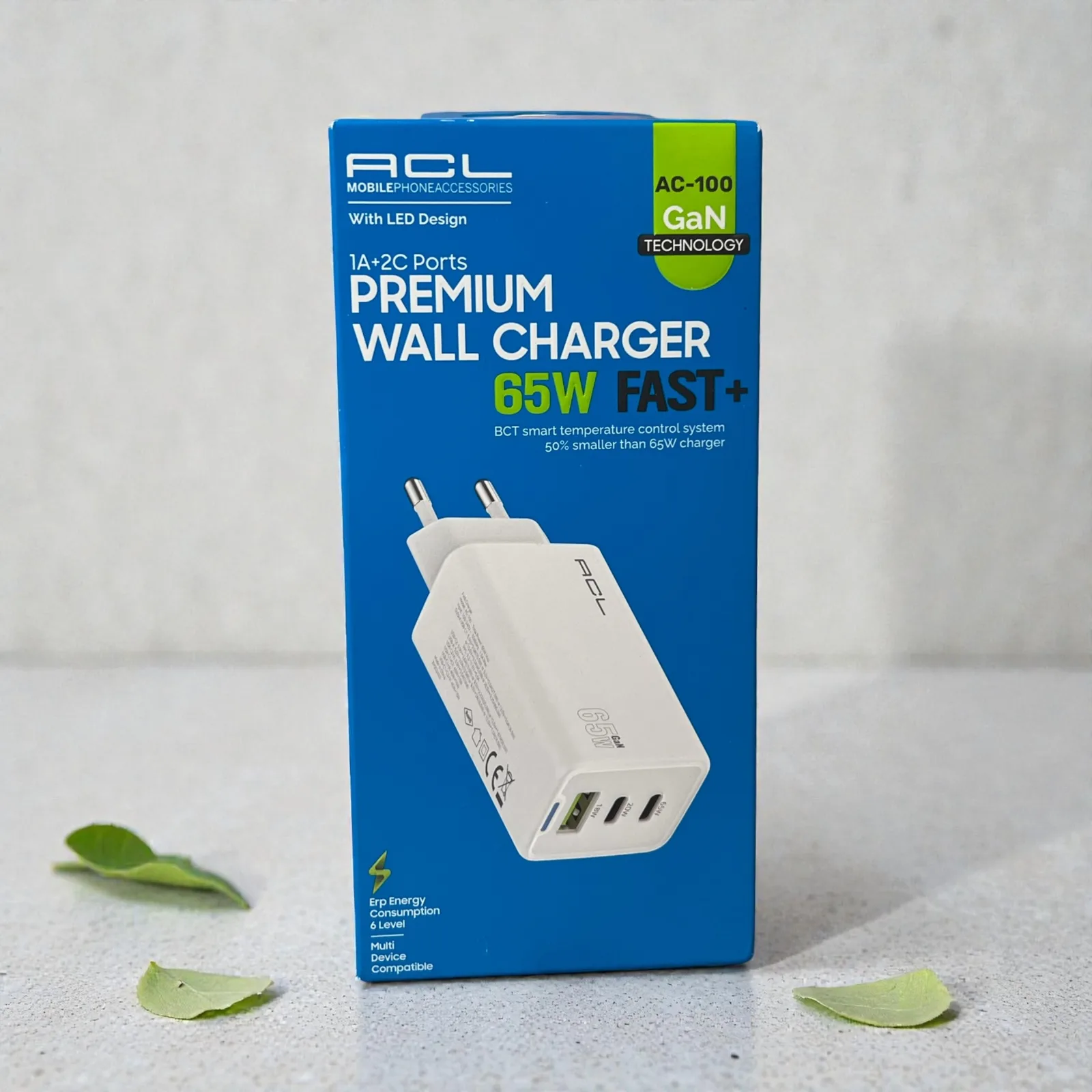 AC-100 GaN Şarj Adaptörü 65W Fast+ 2