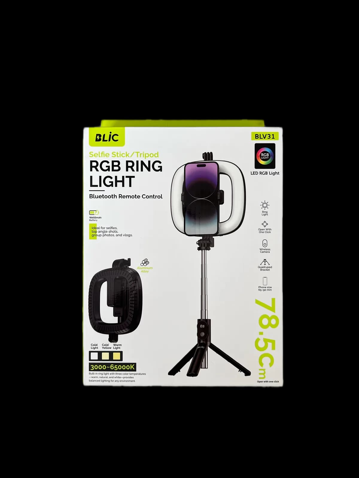 BLV31 RGB Ring Light Tripod 5