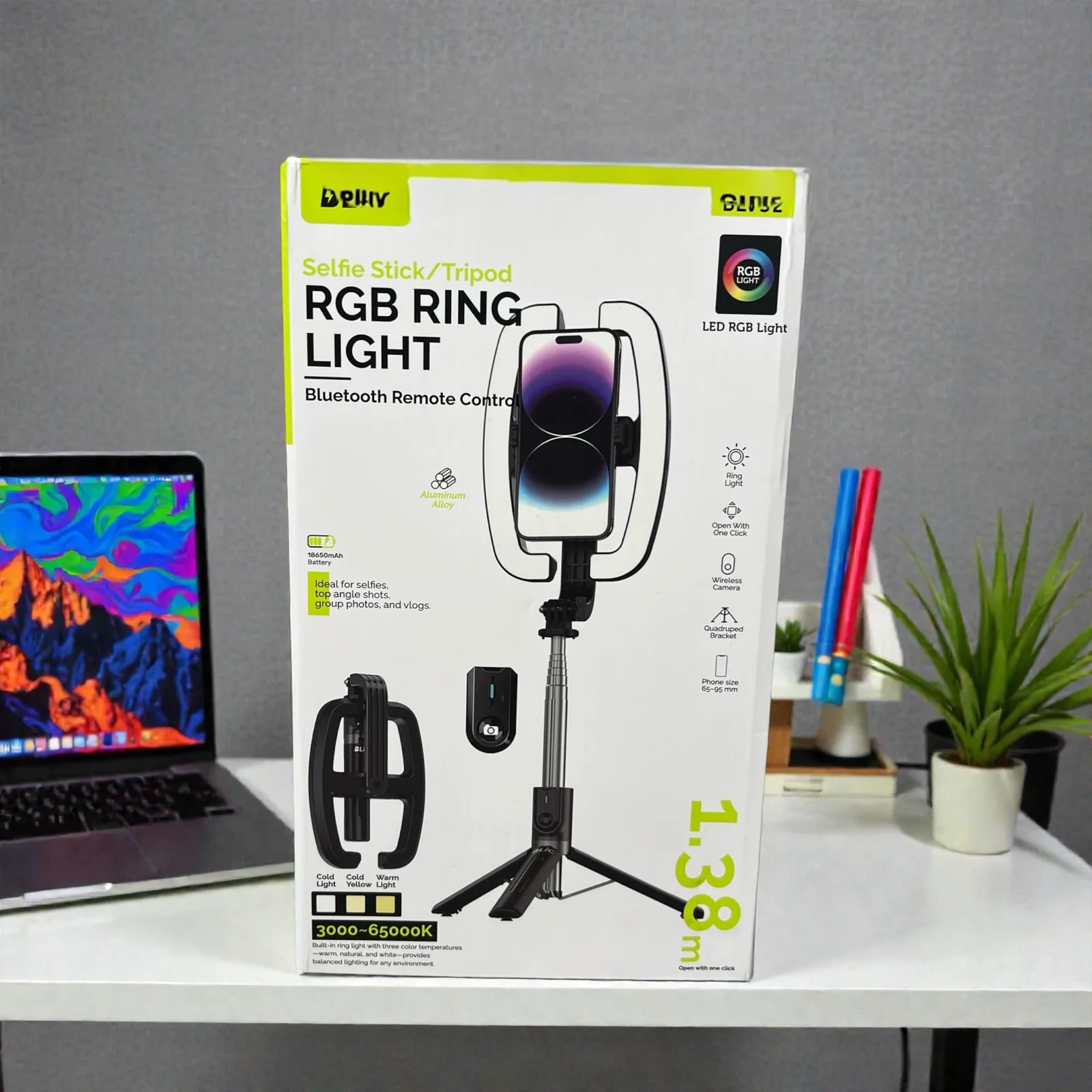 BLV32 RGB Ring Light Tripod 4