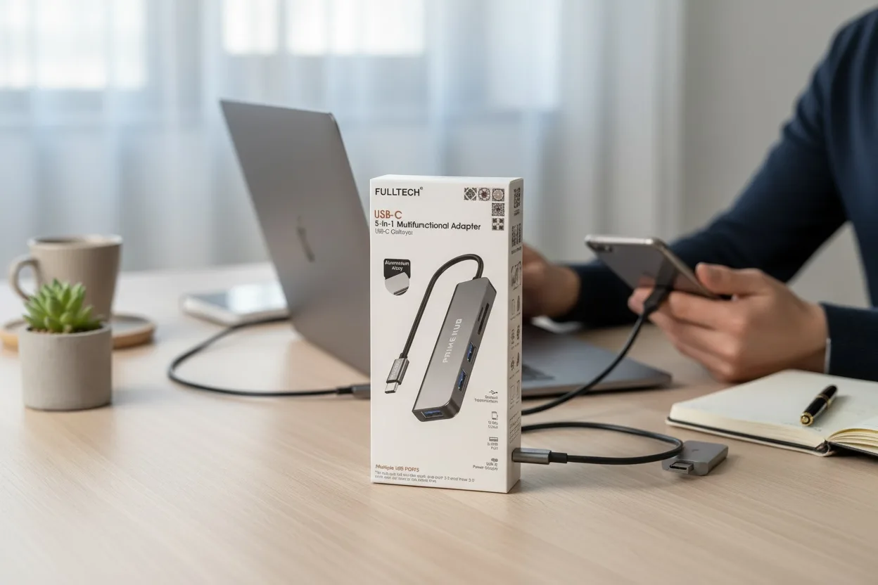 Fulltech Prime USB-C Hub 5'i 1 Arada 4